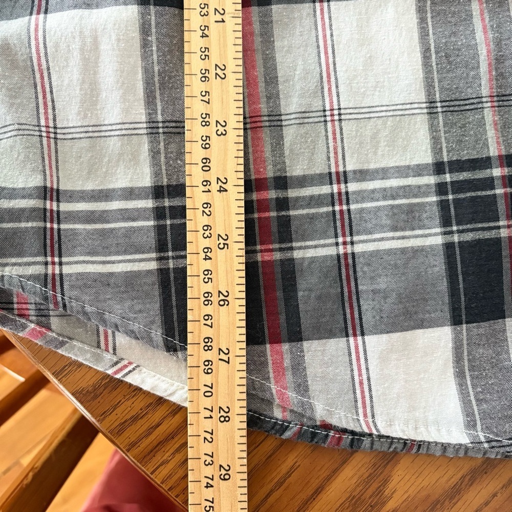 Casual Country Shirt Men's XL Black White Red Button Up Plaid Western Pearl Snap - Picture 6 of 8